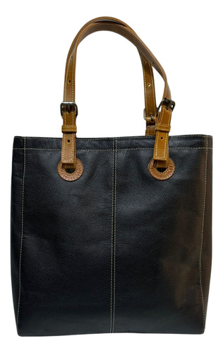 Bolsas Dama Originales De Piel Tote Negra