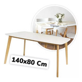 Mesa Norway Laqueada Comedor Cocina 140 X 80 M Pata Tulip