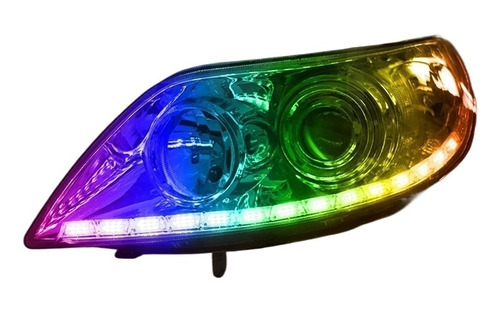 Par De Tiras Led Cristal Rgb Luz Diurna Impermeable Tuning F