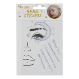 Pack 6 Face Sticker De Gemas Pegatina Para Rostro Cuerpo A