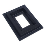 4 Molduras De Tomada 4x2 Para Placa 3d Smart Decora - Preto