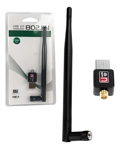 Adaptador Usb 2.0 Wifi 802.11n Con Antena Wireless 5 Dbi  !!