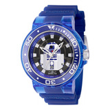 Reloj Para Hombre Invicta Star Wars 39710 Transparente, Azul Color De La Correa Acero, Plata, Azul