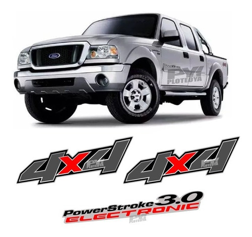 Calcos 4x4 + Power Stroke 3.0 Ford Ranger Limited 2007/2008