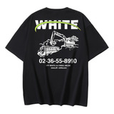 Playera Off White Agujerado 