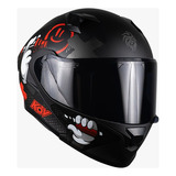 Casco Kov Furia Tagger Rojo Mate Abatible Para Moto Tamaño Del Casco S (54-55 Cm)