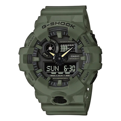 Reloj pulsera Casio GA-700UC con correa de resina color verde - fondo negro | Envío gratis