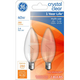 Foco Cristal Candelabro Ge 40 W 280 Lm Foco Punta Roma Gota