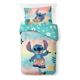 Edredón Y Funda De Almohada Lilo Y Stitch Reversible 2 Pz