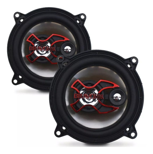 Par De Alto Falante Triaxial Bravox B3x50 40w Rms 4 Ohms