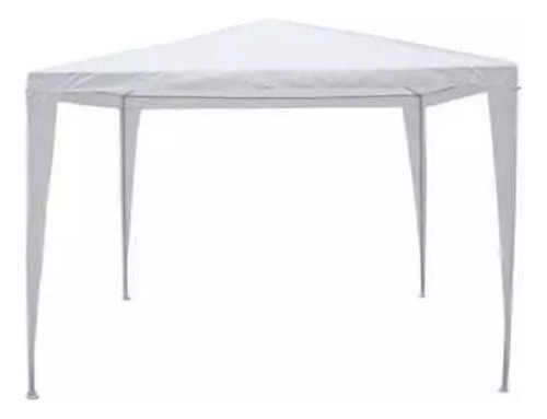 Gazebo Rafia Fijo 2.40 X 2.40 X 2.40 Mts Blanco Patio Jardin