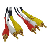 Cables Rca A Rca Puntas Doradas 180cm Para Tv, Dvd 080-282