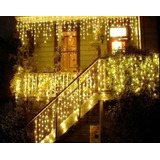 Cascata 200 Led 5 Metros Branca Quente Natal Fixa 110v