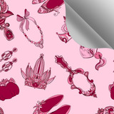 Papel De Parede Autocolante Quarto Coroa Princesas Rosa 5m