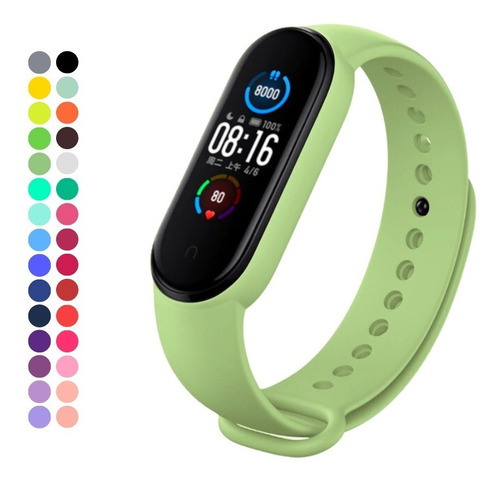 Pulseira Silicone Colorida Compatível Com Xiaomi Mi Band 5/6