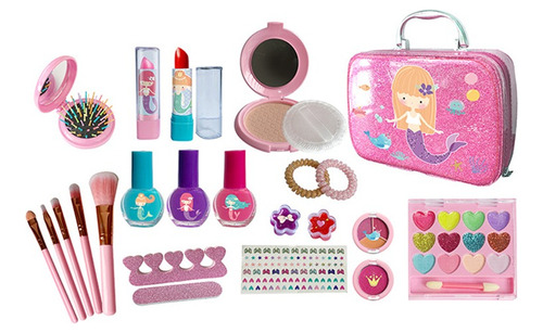 Kit De Maquillaje Para Niños De 24piezas Para Niñas Sirena