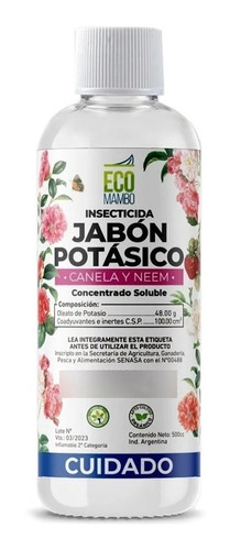 Jabón Potásico Neem Y Canela Ecomambo Orgánico 500cc 