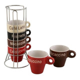 Xícaras Para Café Porcelana Name Suporte 60ml Bongourmet 6un