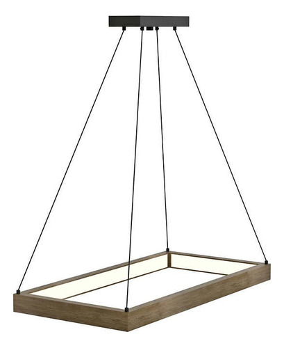 Lampara Candil Techo Led Moderna Lujosa Madera Colgante Color Marrón Oscuro