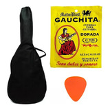 Cuerdas De Guitarra Criolla Gauchita + Funda + Púa De Regalo