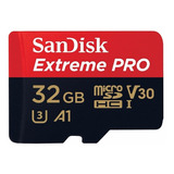 Sandisk Extreme Pro Micro Sdhc 32gb 100mb/s U3 C10 V30 A1