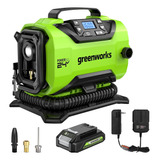 Greenworks Compresor De Aire Inalámbrico Portátil De 24 V,