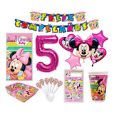 Kit Decoración Minnie Bebe Baby X24 Niños + Bouquet + Numero