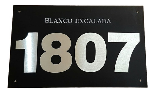 Placa Domiciliaria Direccion Casa Acero Inox Y Grabado Calle