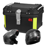47l Caja Para Moto Maletero Equipaje Trasero Top Case +casco