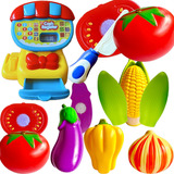 Kit Comidinha Mercadinho Infantil Legumes Cozinha Velcro 