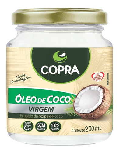 Kit 5 - Óleos De Coco Virgem Copra 200ml - Promoção
