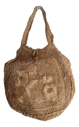 Cartera Playa De Paja 30x35 Cm Vintage