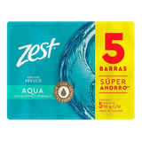 Jabón En Barra Zest Aqua Pack 5x90g