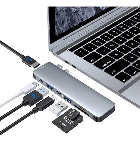 Adaptador Multi Display Macbook Pro Usb-c Hdmi Thunderbolt 3