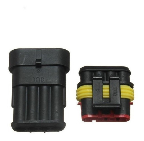 Conector Automotivo 4 Vias Terminal Selado Sensor Carro 5pçs