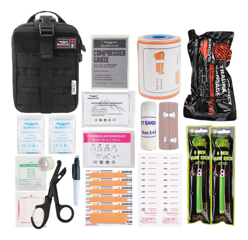 Survivd Kit De Primeros Auxilios Para Trauma Estandar Ifak (