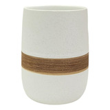 Vaso Portacepillos Sin Divisiones Ceramica Linea Wood