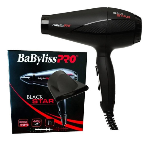 Secador Babylisspro Black Star 2000w Voltaje 220v Negro