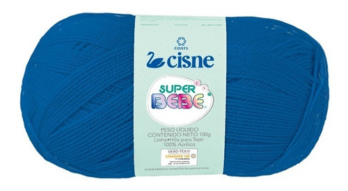 Lana Cisne Super Bebe X 5 Ovillos - 500gr Por Color Color Azul Marino Claro 00139