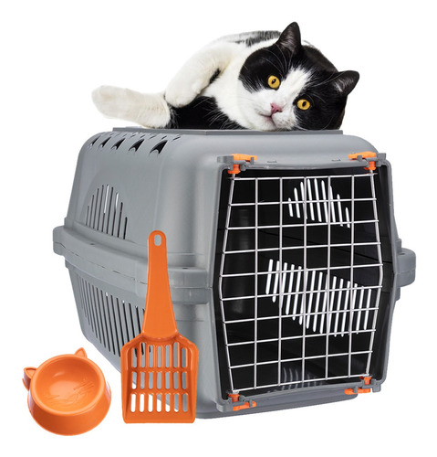 Caixa Transporte Para Cães E Gatos Durapets Laranja Nº3