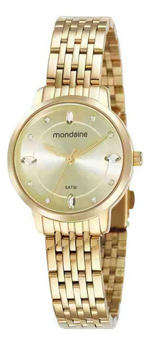 Relógio Mondaine Feminino Dourado Luxo Social 32336lpmvde1