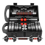 Kit Dumbbell Halter Ajustável Até 30kg Academia Musculação 