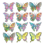 12 Pegatinas Magnéticas Con Forma De Mariposa Para Ventanas,