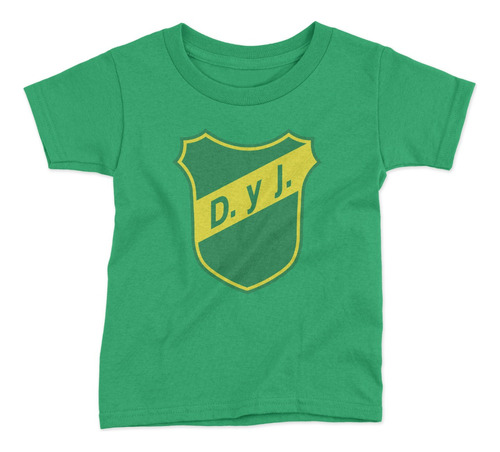 Remera Futbol Defensa Y Justicia Escudo Pecho Verde Niño