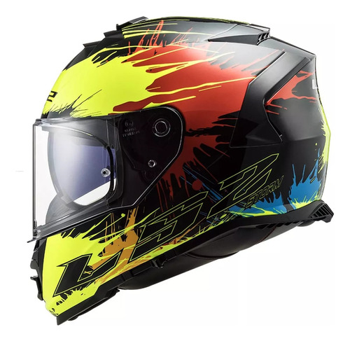 Casco Cerrado Ls2 Storm Il Drop Amarillo Rider1