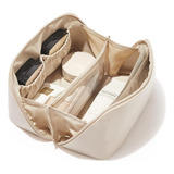 Bolsa De Viaje De Maquillaje Cosmética (beige)