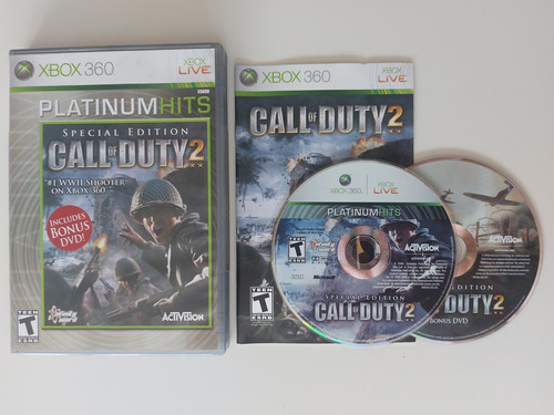Call Of Duty 2 Original Mídia Física Xbox 360 Cd Bônus + Nf