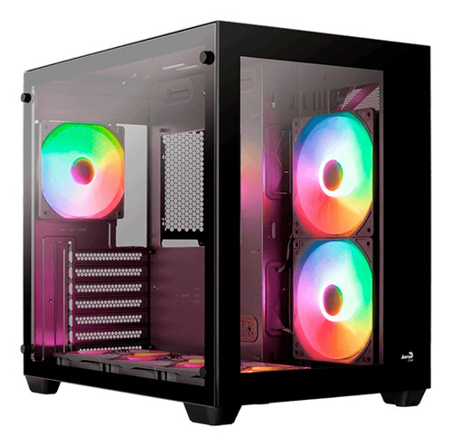 Caja Atx Aerocool Dryft Rgb Color Negro