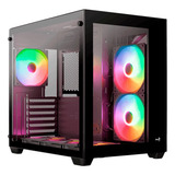 Caja Atx Aerocool Dryft Rgb Color Negro