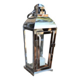 Farol Fanal Porta Vela Chico Acero Plata G40